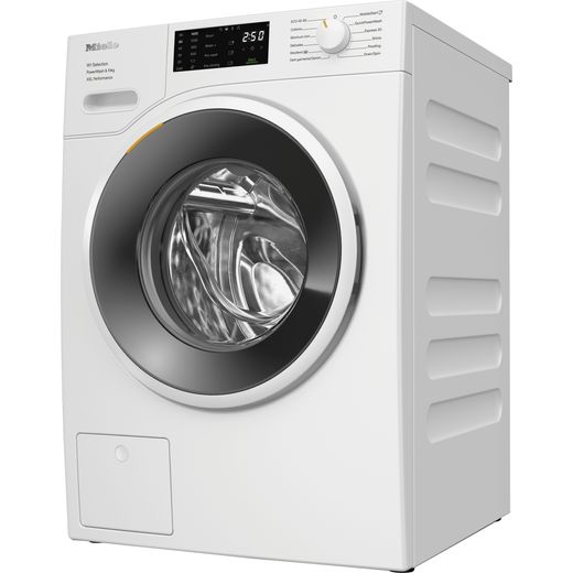 Miele W1 WSK363 WCS 10kg Washing Machine with 1400 rpm - White - Left perspective  shot